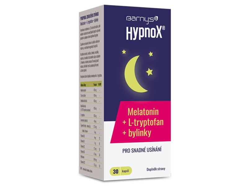 Barnys HypnoX s melatoninem, L-tryptofanem a bylinkami 30 kapslí