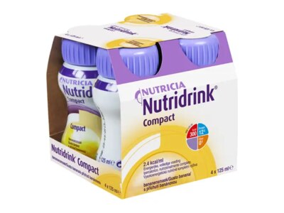 Nutridrink Compact nápoj s banánovou příchutí 4x125 ml