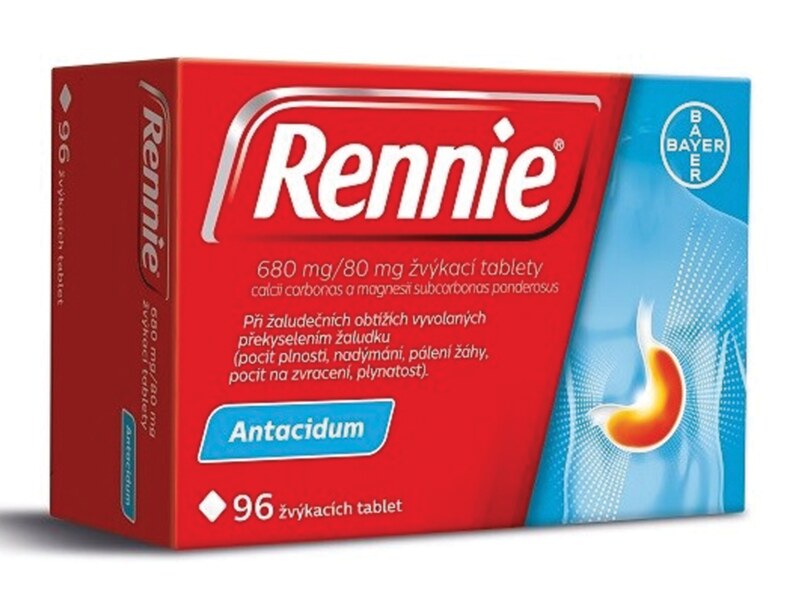 Rennie 96 žvýkacích tablet