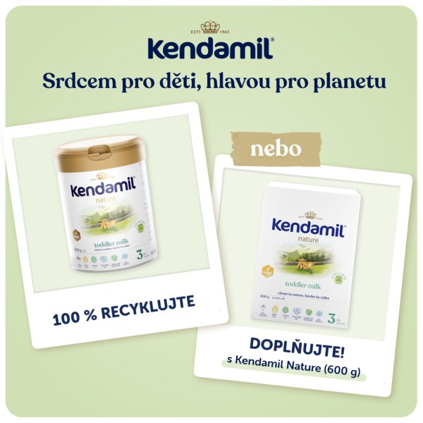 Kendamil Nature 3 batolecí mléko 12+ měsíců 800 g
