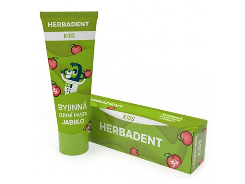 Herbadent Kids bylinná zubní pasta pro děti s jablkem 75 g