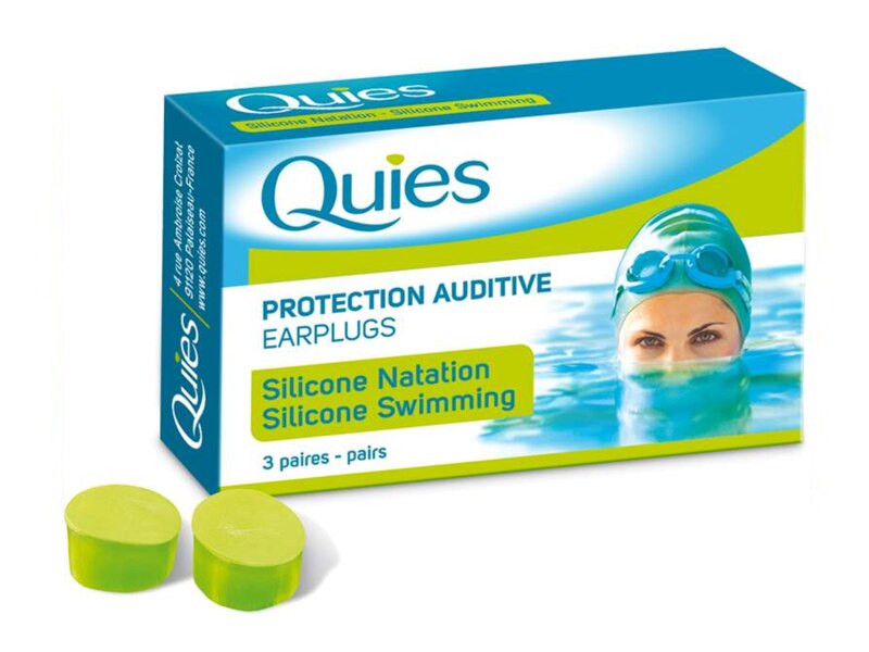 Quies Maxi silikonové chrániče sluchu na plavání pro dospělé 3 páry