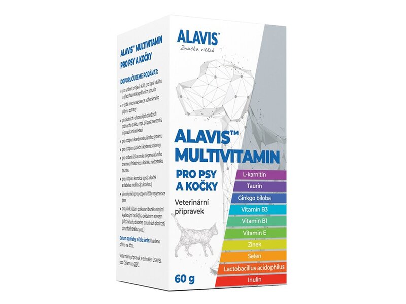 Alavis multivitamín pro psy a kočky 60 g