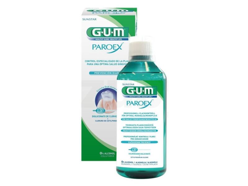 Gum Paroex ústní voda CHX 0,06% pro každodenní péči 500 ml Gum Paroex ústní voda CHX 0,06% pro každodenní péči 500 ml