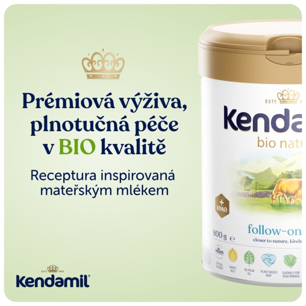 Kendamil BIO Nature 2 pokračovací mléko 6+ měsíců 800 g