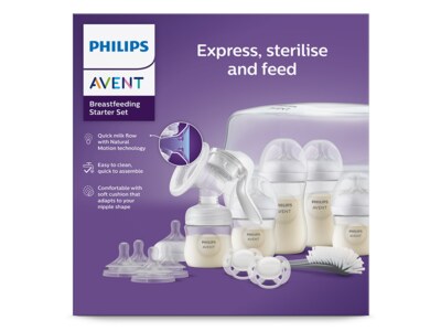 Philips Avent Natural Response sada s manuální odsávačkou a sterilizátorem Philips Avent Natural Response sada s manuální odsávačkou a sterilizátorem