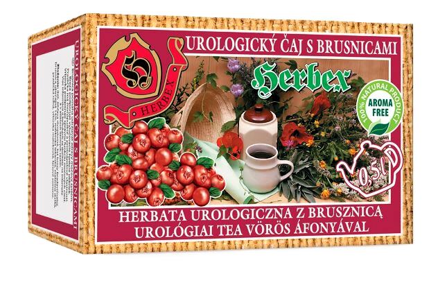 Herbex Urologický čaj s brusinkami nálevové sáčky 20x3 g