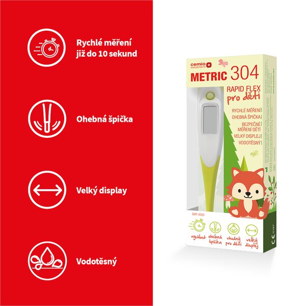 Cemio Metric 304 Rapid Flex Digitální teploměr dětský Cemio Metric 304 Rapid Flex Digitální teploměr dětský