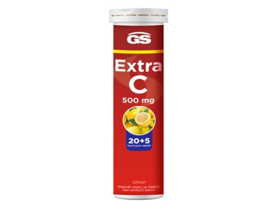 GS Extra C 500 citron 20+5 šumivých tablet