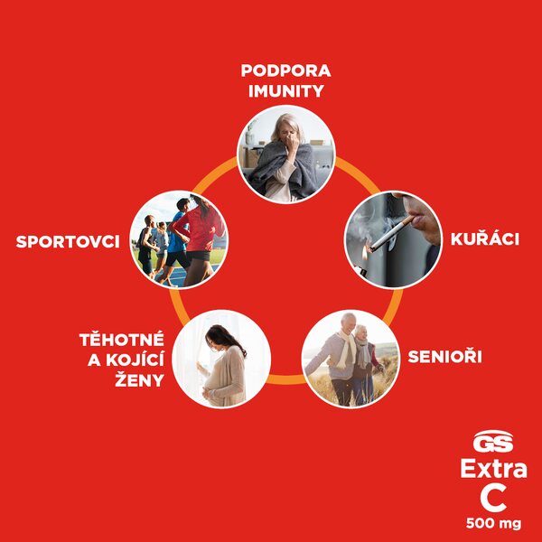 GS Extra C 500 červený pomeranč 20+5 šumivých tablet