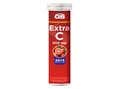 GS Extra C 500 červený pomeranč 20+5 šumivých tablet