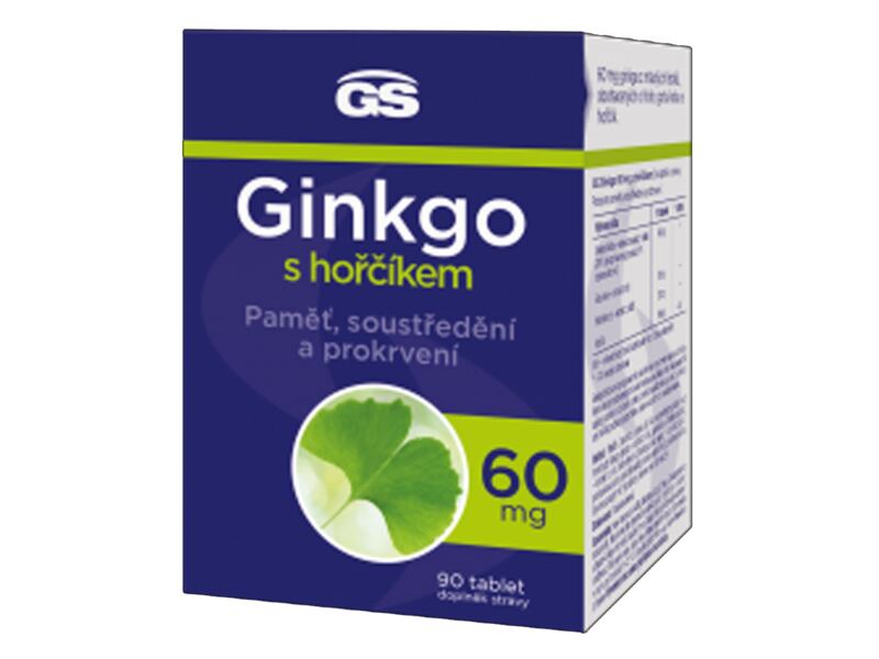 GS Ginkgo 60 mg s hořčíkem 90 tablet