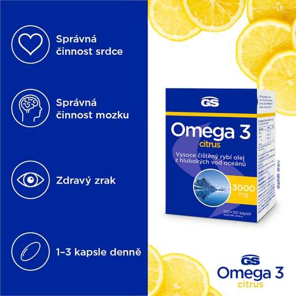 GS Omega 3 Citrus 100+50 kapslí GS Omega 3 Citrus 100+50 kapslí