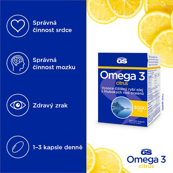 GS Omega 3 Citrus 60+30 kapslí GS Omega 3 Citrus 60+30 kapslí