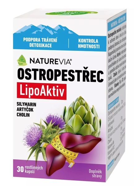 NatureVia Ostropestřec LipoAktiv 30 kapslí
