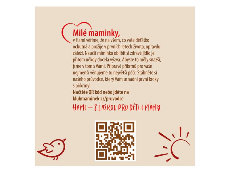 Hami Mléčná kaše na dobré ráno 7 obilovin s jablkem a švestkami 210 g