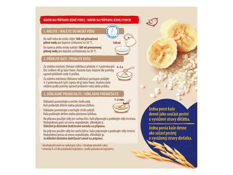 Hami Mléčná kaše na dobrou noc rýžová s banánem 210 g