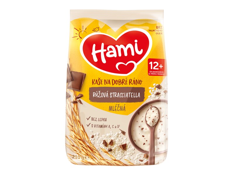 Hami Mléčná kaše na dobré ráno rýžová se stracciatelou 210 g