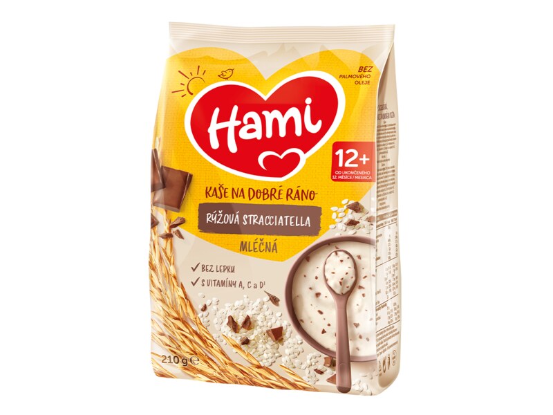 Hami Mléčná kaše na dobré ráno rýžová se stracciatelou 210 g