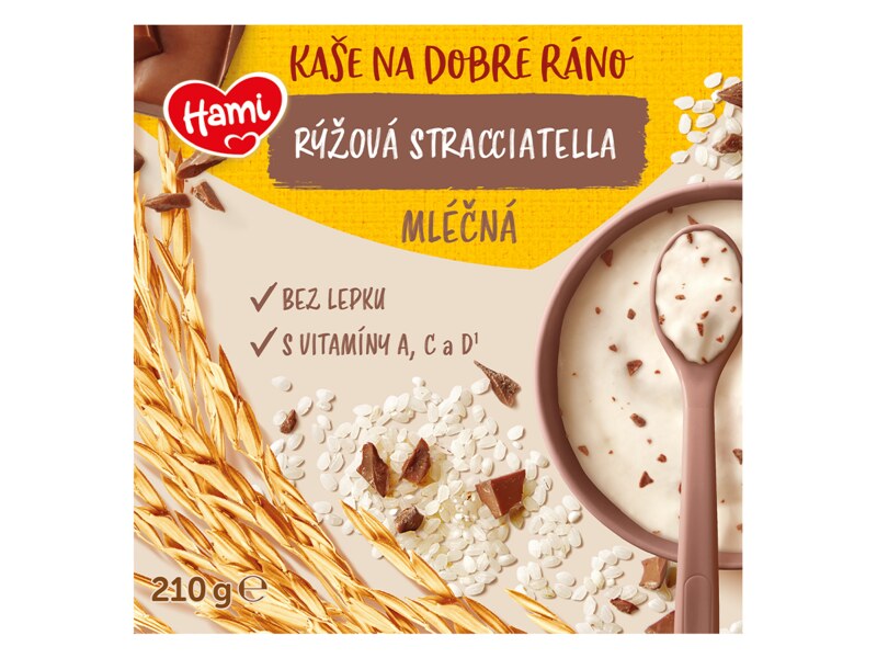 Hami Mléčná kaše na dobré ráno rýžová se stracciatelou 210 g