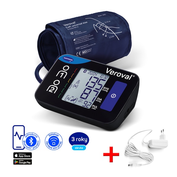 Veroval Compact+connect pažní tonometr s adaptérem