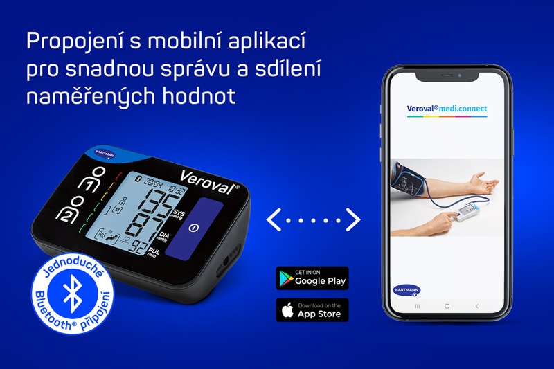 Veroval Compact+connect pažní tonometr s adaptérem