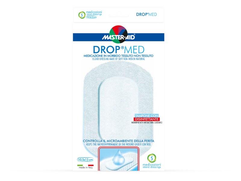 Drop Med Rychloobvaz sterilní antiseptický 10,5x15 cm 5 ks