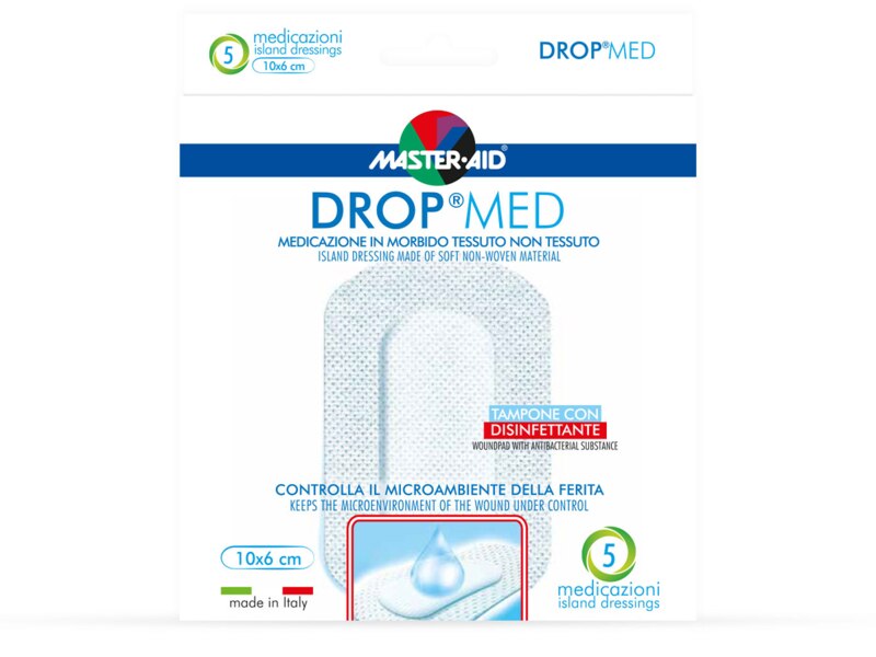 Drop Med Rychloobvaz sterilní antiseptický 10x6 cm 5 ks Drop Med Rychloobvaz sterilní antiseptický 10x6 cm 5 ks