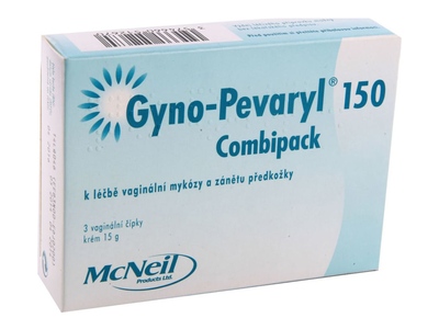 Gyno-Pevaryl Combipack 150 mg 3 vaginální čípky a 10 mg/g krém 15 g