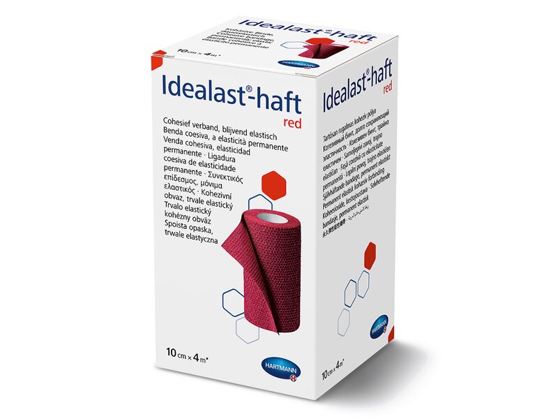 Idealast elastické obinadlo color červené 10 cm x 4 m 1 ks