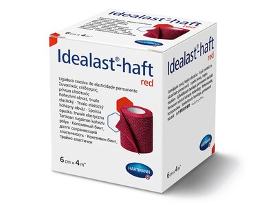Idealast elastické obinadlo color červené 6 cm x 4 m 1 ks