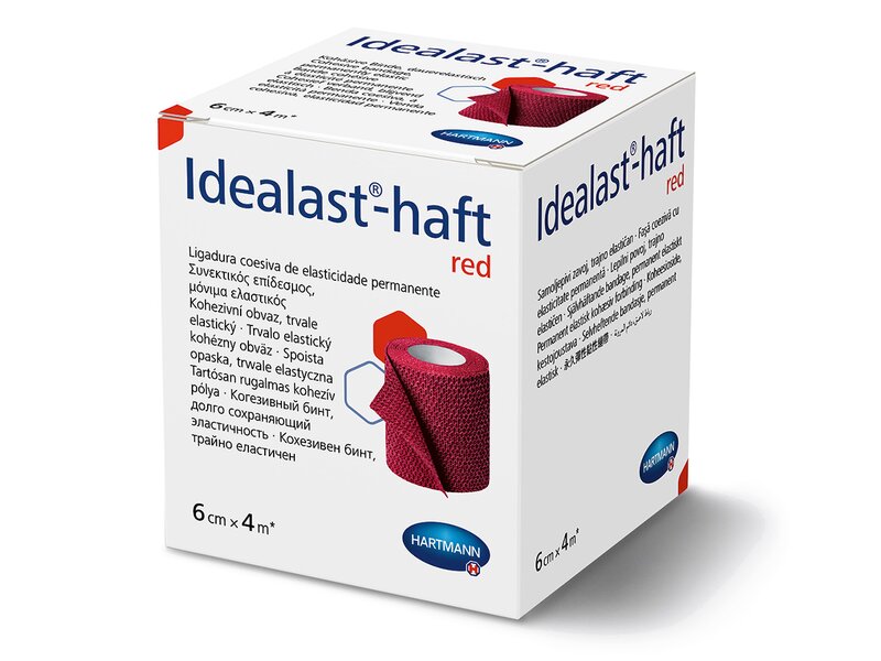 Idealast elastické obinadlo color červené 6 cm x 4 m 1 ks