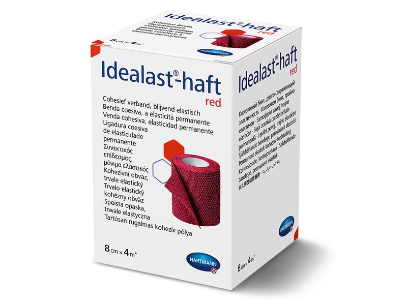 Idealast elastické obinadlo color červené 8 cm x 4 m 1 ks