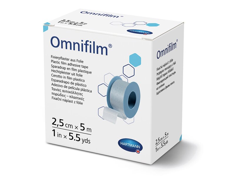 Omnifilm Fixační náplast z porézní fólie 2,5 cm x 5 m 1 ks