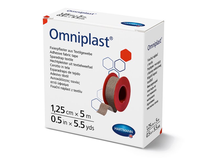 Omniplast Fixační textilní náplast 1,25 cm x 5 m 1 ks