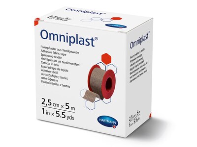 Omniplast Fixační textilní náplast 2,5 cm x 5 m 1 ks