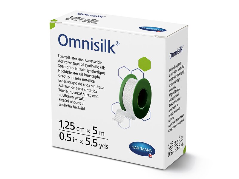 Omnisilk Fixační náplast z bílého hedvábí 1,25 cm x 5 m 1 ks