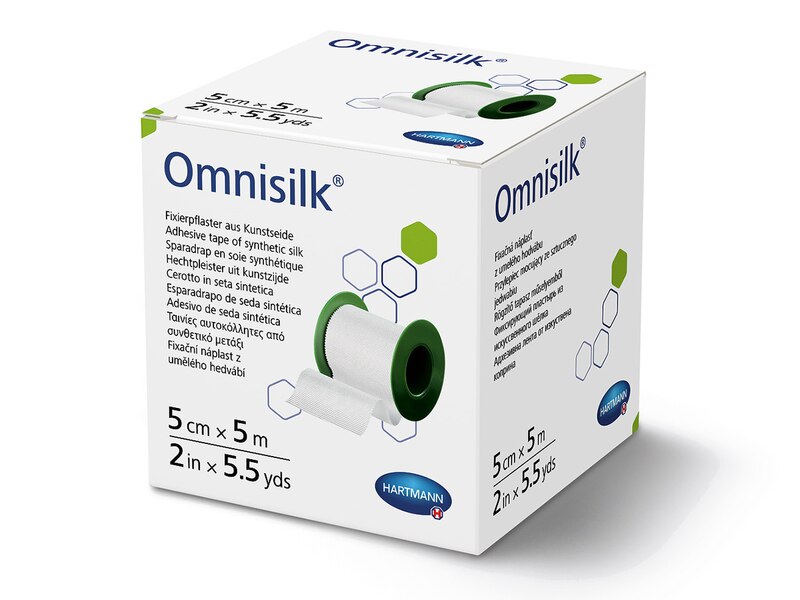 Omnisilk Fixační náplast z bílého hedvábí 5 cm x 5 m 1 ks