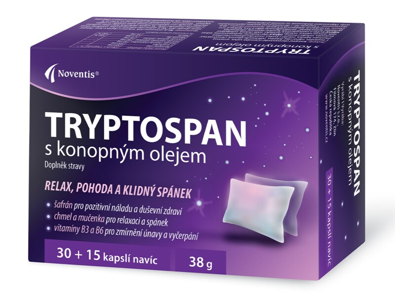 Noventis Tryptospan s konopným olejem 30+15 kapslí