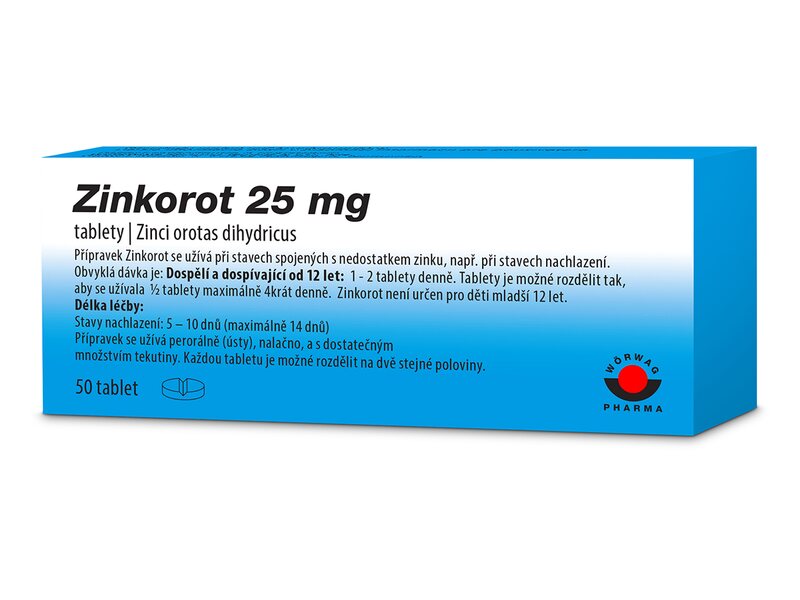 Zinkorot 25 mg 50 tablet