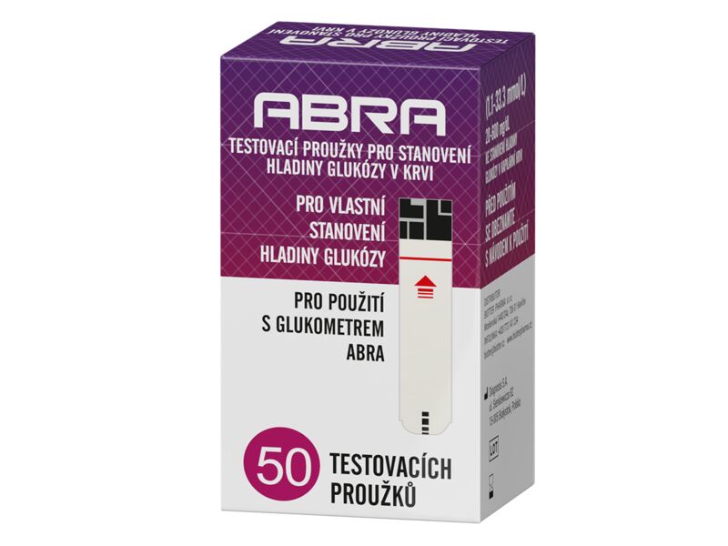 Abra testovací proužky pro glukometr 50 ks