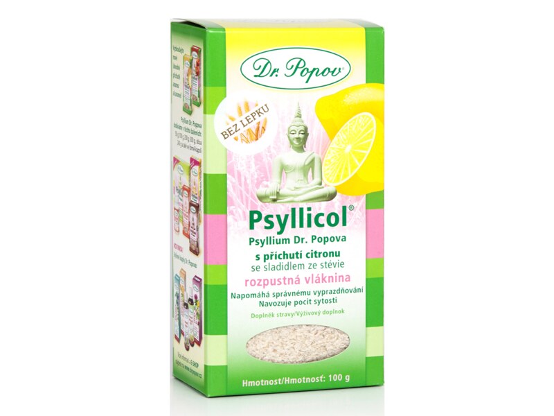 Dr. Popov Psyllicol s příchutí citronu 100 g