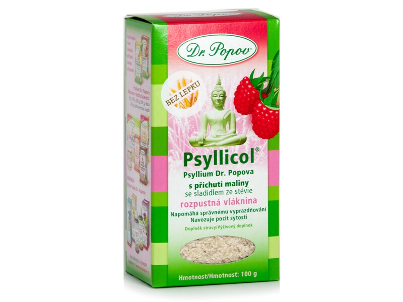 Dr. Popov Psyllicol s příchutí maliny 100 g