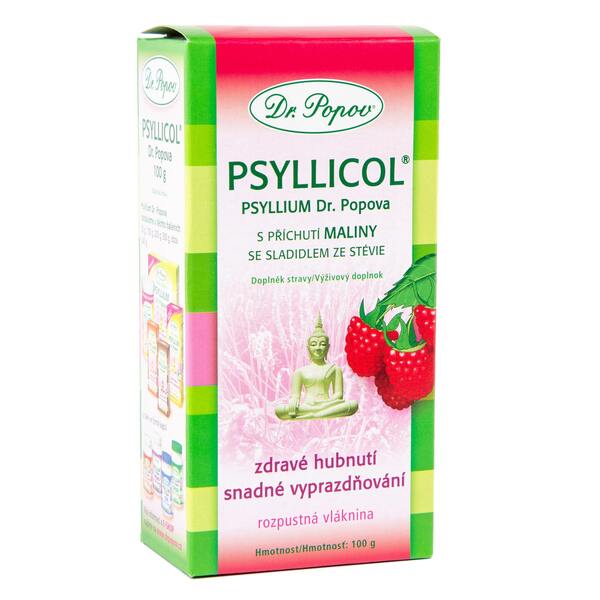 Dr. Popov Psyllicol s příchutí maliny 100 g Dr. Popov Psyllicol s příchutí maliny 100 g