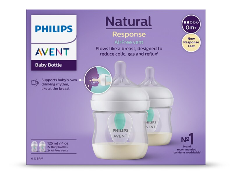 Philips Avent Natural Response láhev s ventilem 0+ měsíců 125 ml 2 ks