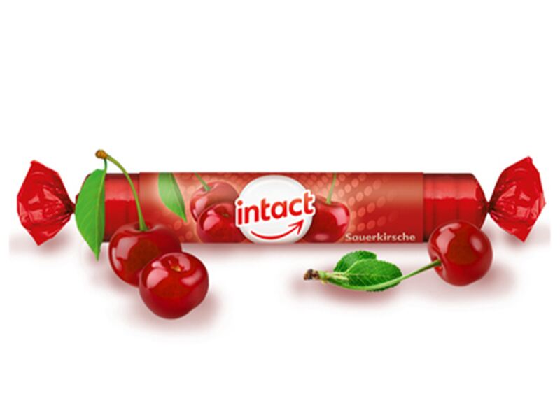 Intact Hroznový cukr s vitamínem C třešně 16 ks