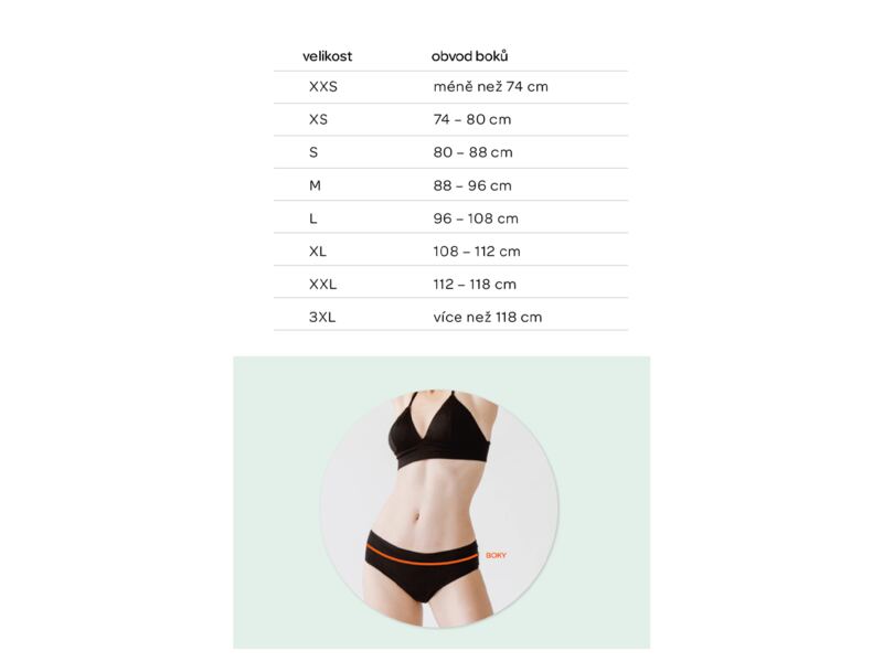 Snuggs Menstruační kalhotky střední menstruace klasický střih velikost L