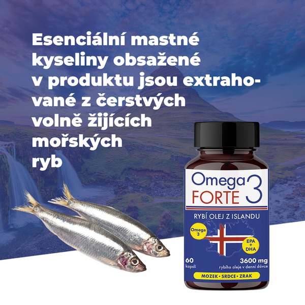 Omega 3 Forte 3600 mg rybí olej 60 kapslí