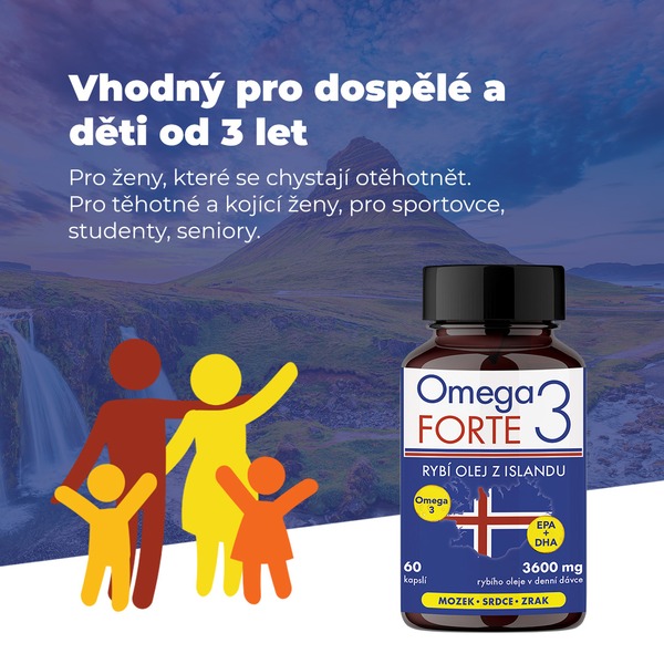 Omega 3 Forte 3600 mg rybí olej 60 kapslí