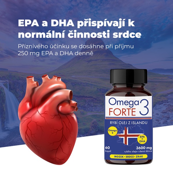 Omega 3 Forte 3600 mg rybí olej 60 kapslí